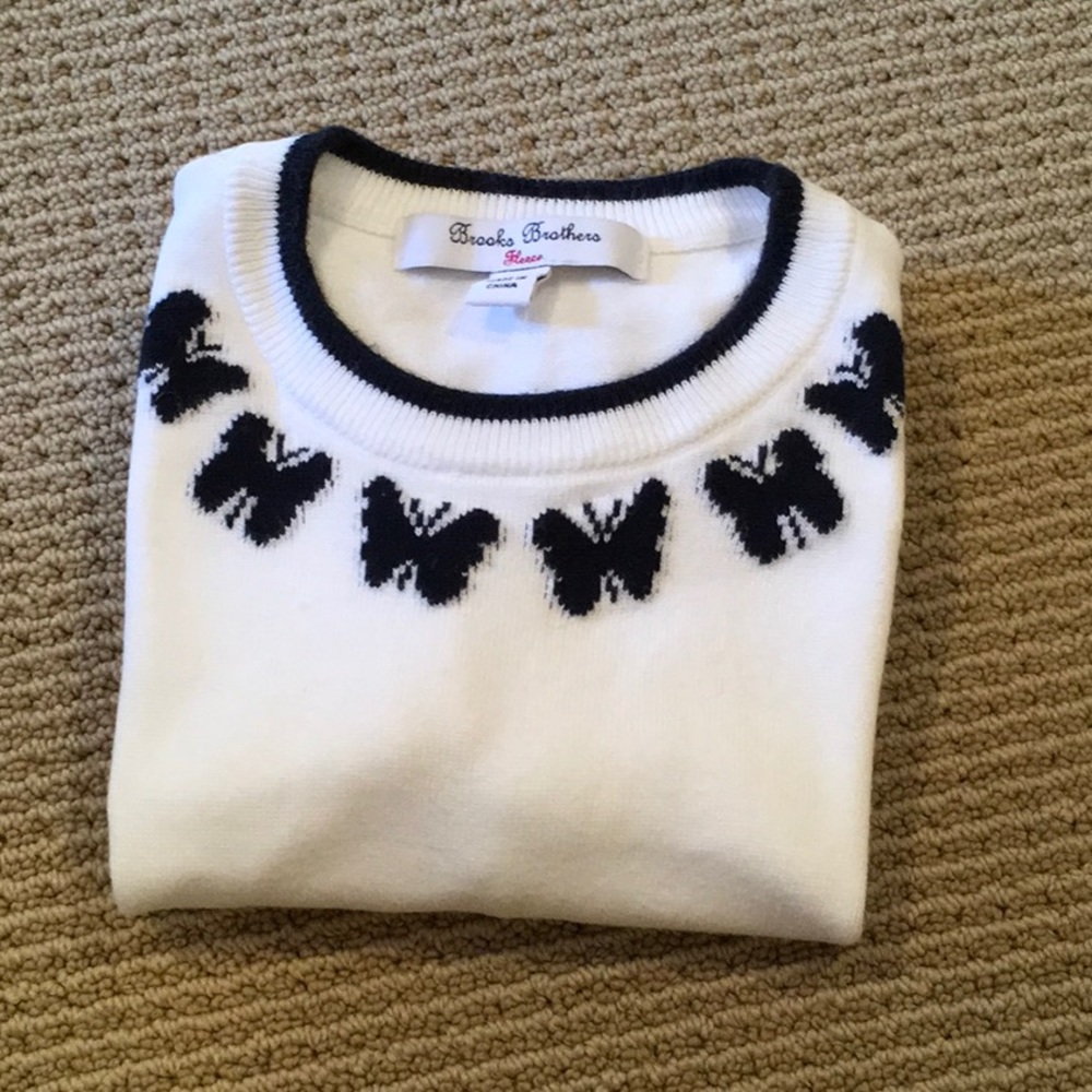 KIDS BROOKS BROTHERS SWEATER WITH BUTTERFLIES